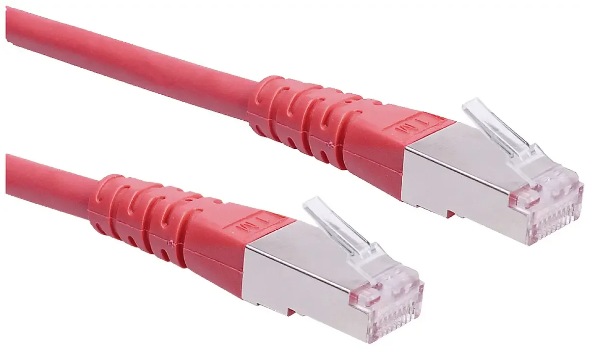 patchkabel Cat.6 (Klasse E) S/FTP (PiMF), 0,5 m de Roline en Rouge – photo produit