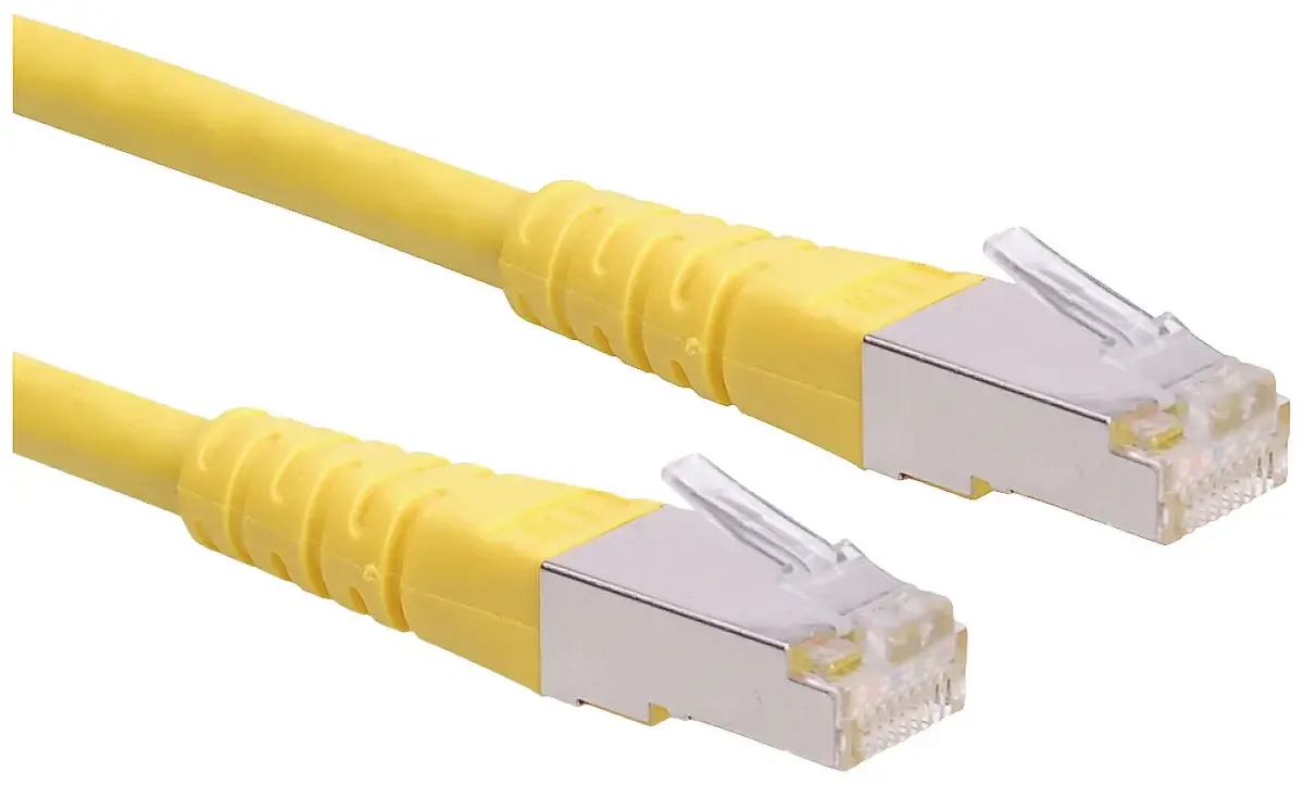 Patchkabel Cat.6 (Klasse E) S/FTP (PiMF), 1,5 m von Roline in Gelb – Produktfoto