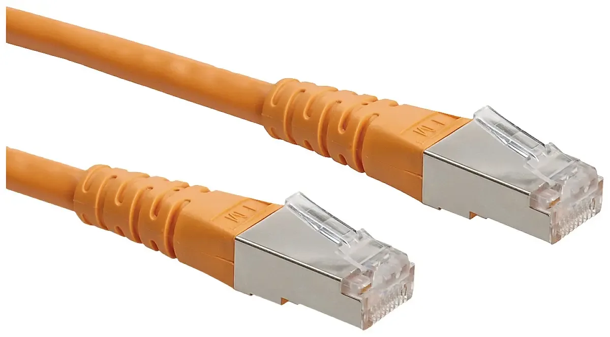 Patchkabel Cat.6 (Klasse E) S/FTP (PiMF), 1,5 m von Roline in Orange – Produktfoto