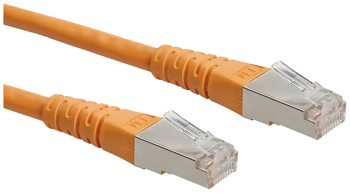 patchkabel Cat.6 (Klasse E) S/FTP (PiMF), 7 m från Roline i Orange – produktbild