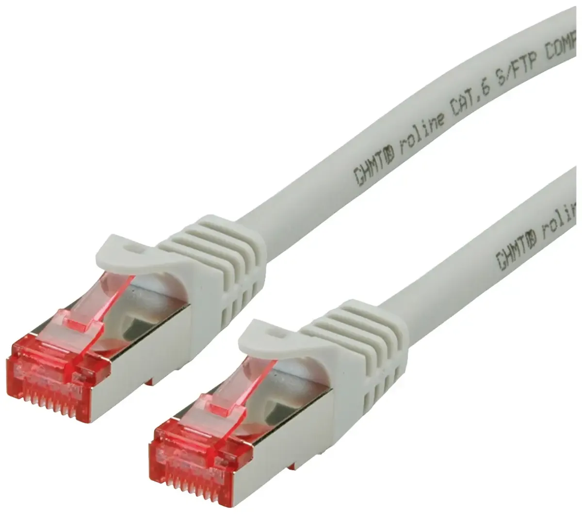 Patchkabel Cat.6 S/FTP (PiMF), Component Level, LSOH, grau, 10 m fra Roline – produktbillede