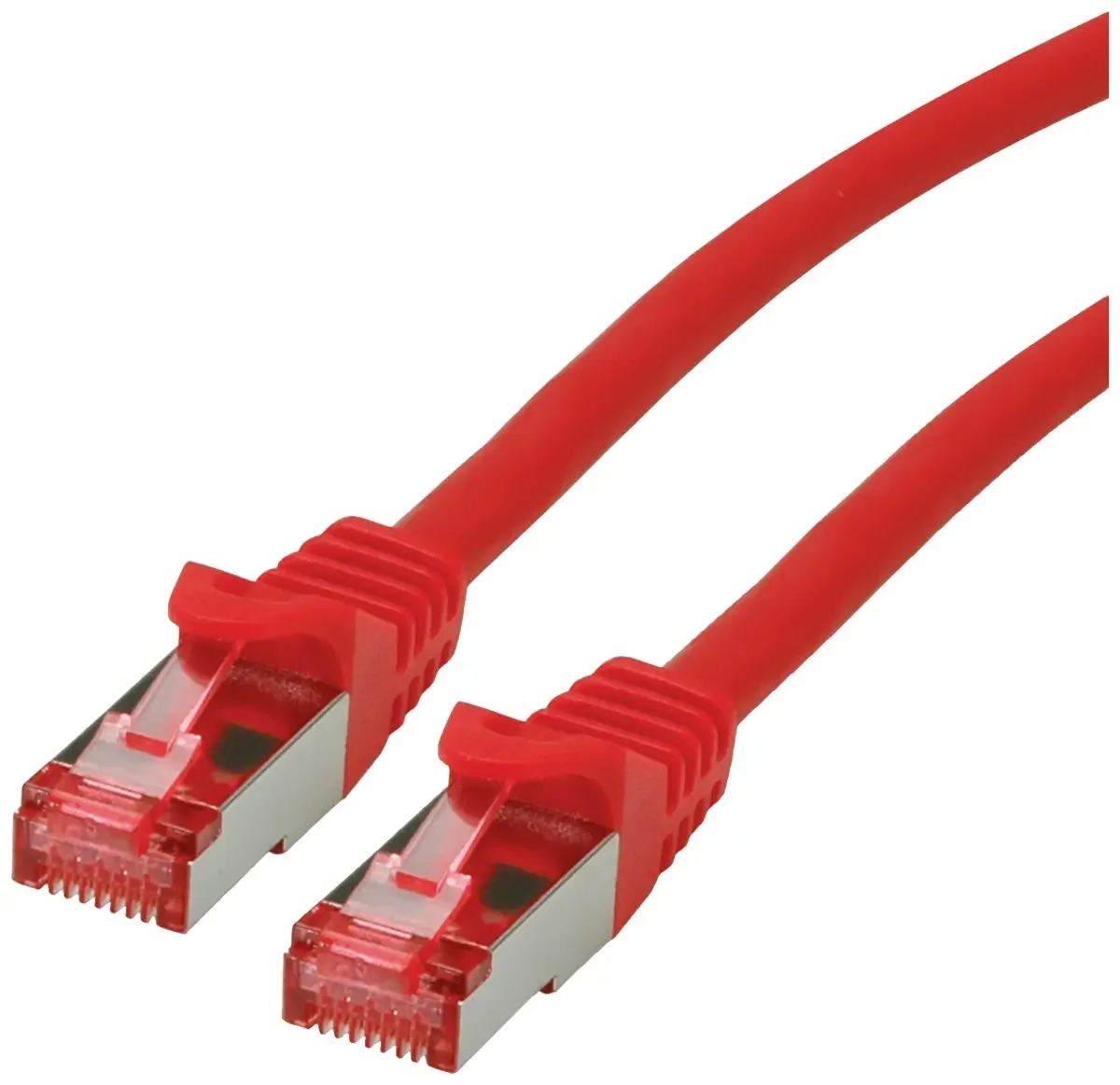patchkabel Cat.6 S/FTP (PiMF), componentniveau, LSOH, 0,3 m by Roline in Red – product photo