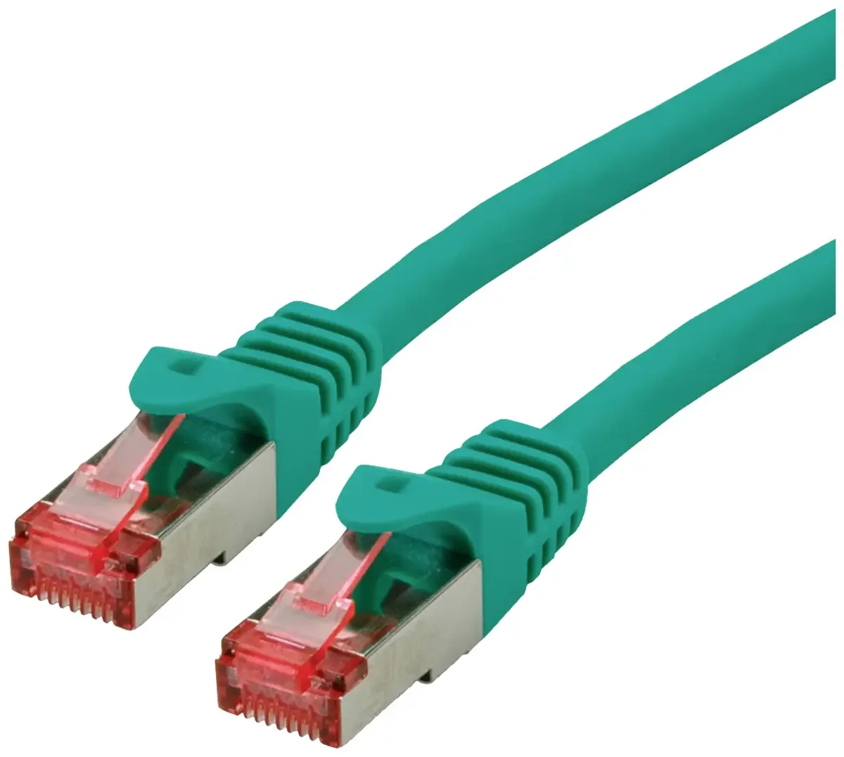 patchkabel Cat.6 S/FTP (PiMF), componentniveau, LSOH, 0,5 m by Roline in Green – product photo