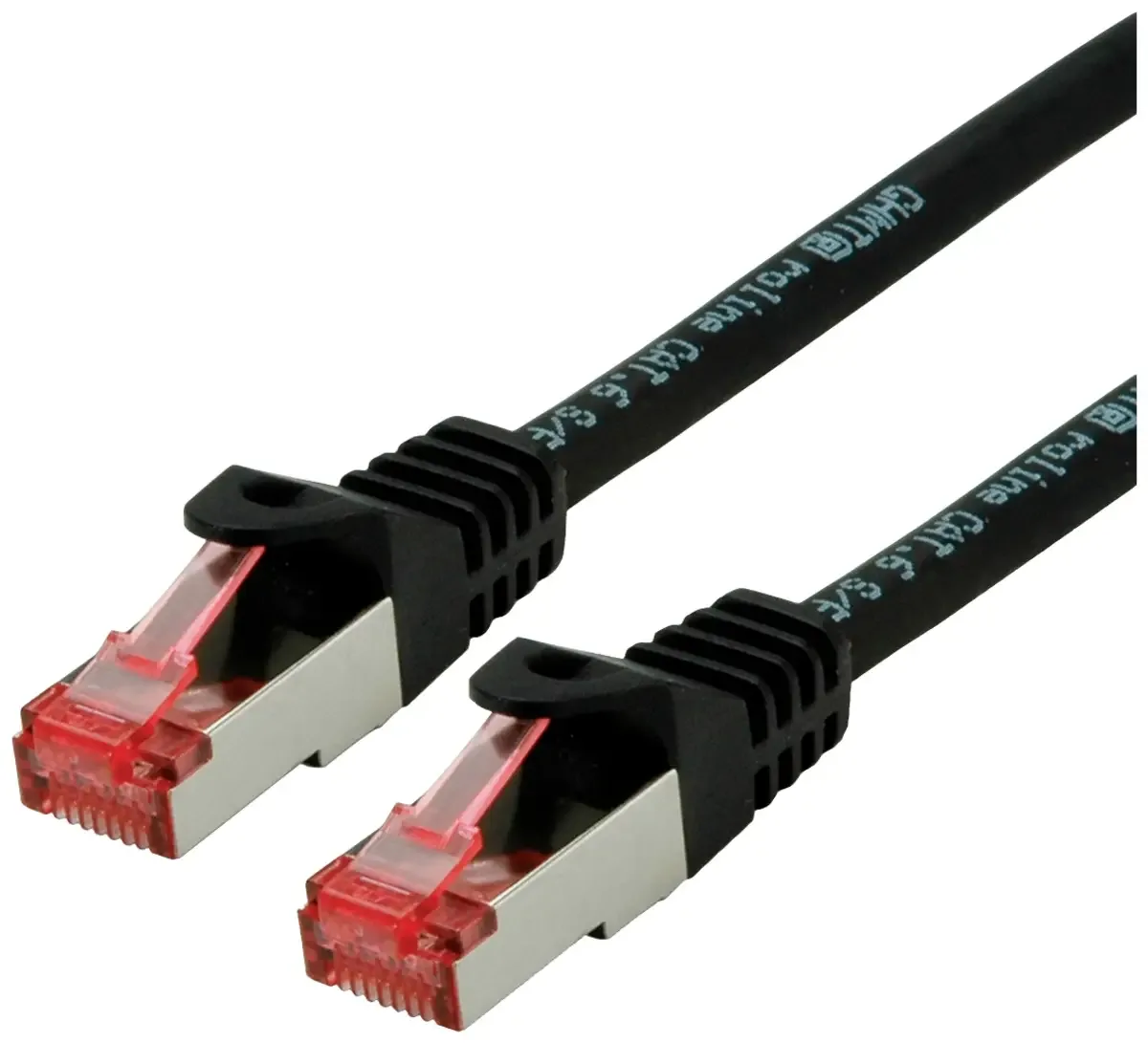 patchkabel Cat.6 S/FTP (PiMF), componentniveau, LSOH, 3 m by Roline in Black – product photo