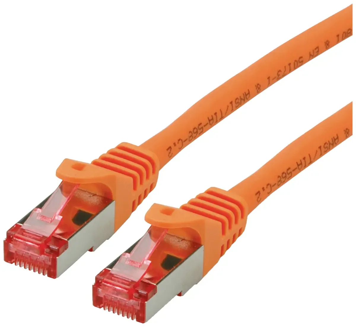 patchkabel Cat.6 S/FTP (PiMF), componentniveau, LSOH, oranje, 2 m by Roline in Orange, Black – product photo
