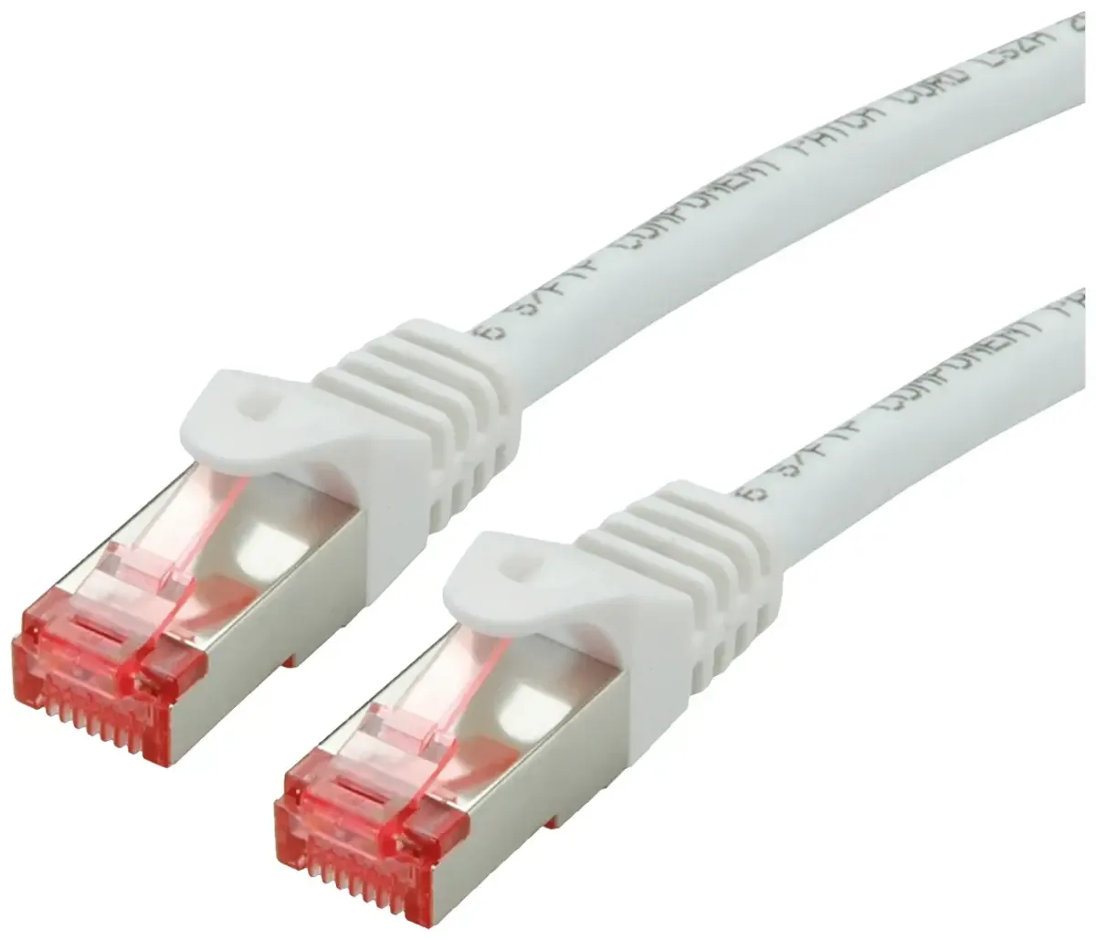 patchkabel Cat.6 S/FTP (PiMF), componentniveau, LSOH, wit, 5 m de Roline en Blanc, Noir – photo produit