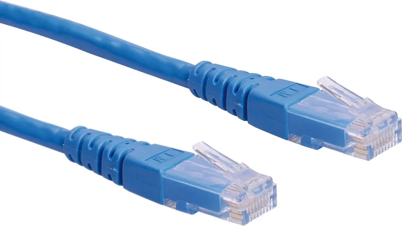 Patchkabel Cat.6 UTP (Class E), 0,3 m by Roline in Blue – product photo