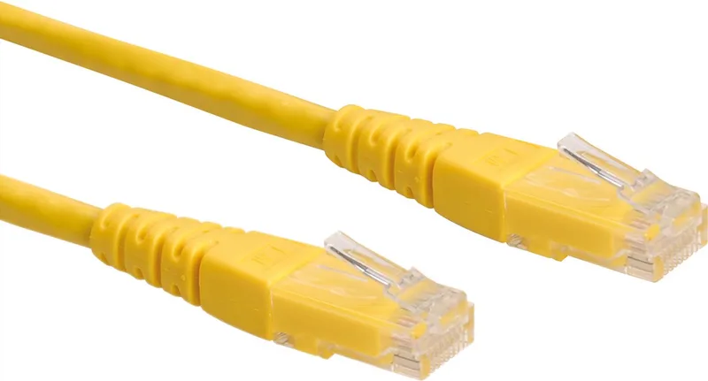 Patchkabel Cat.6 UTP (Class E), 0,3 m de Roline en Jaune – photo produit