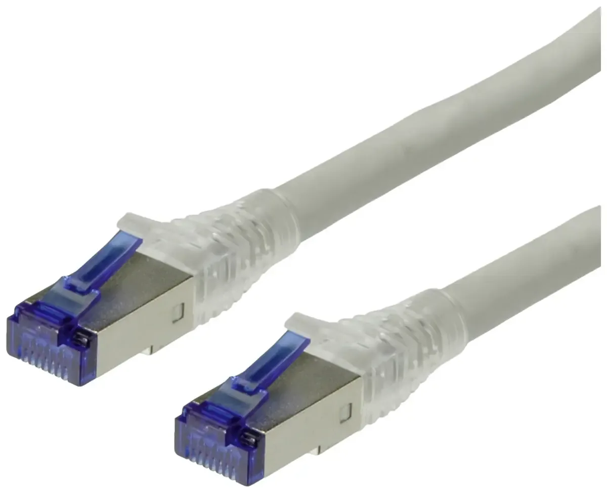patchkabel Cat.6A (Klasse EA) S/FTP (PiMF), massief, 50 m från Roline i Grå – produktbild