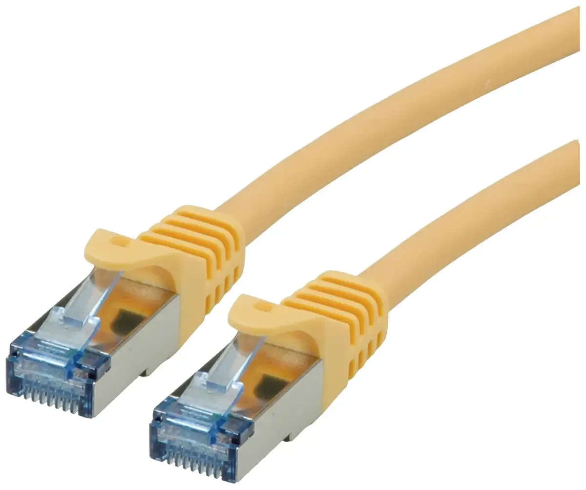 Patchkabel Cat.6A S/FTP (PiMF), Component Level, LSOH, 7,5 m von Roline in Gelb – Produktfoto