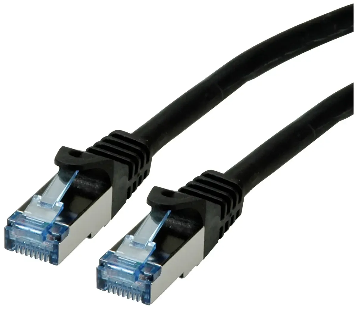 Patchkabel Cat.6A S/FTP (PiMF), Component Level, LSOH, 7,5 m von Roline in Schwarz – Produktfoto
