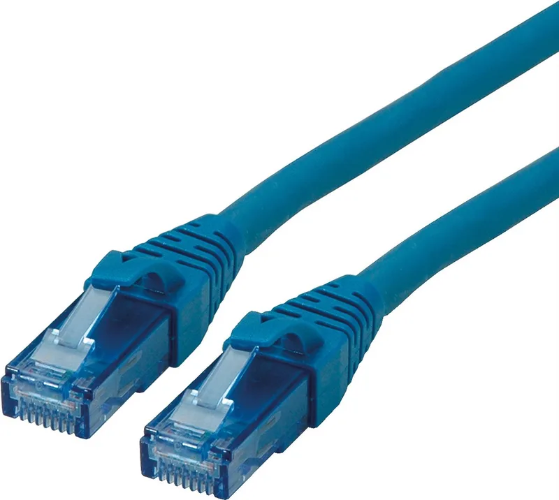 Patchkabel Cat.6A UTP, Component Level, LSOH, 1,5 m från Roline i Blå – produktbild