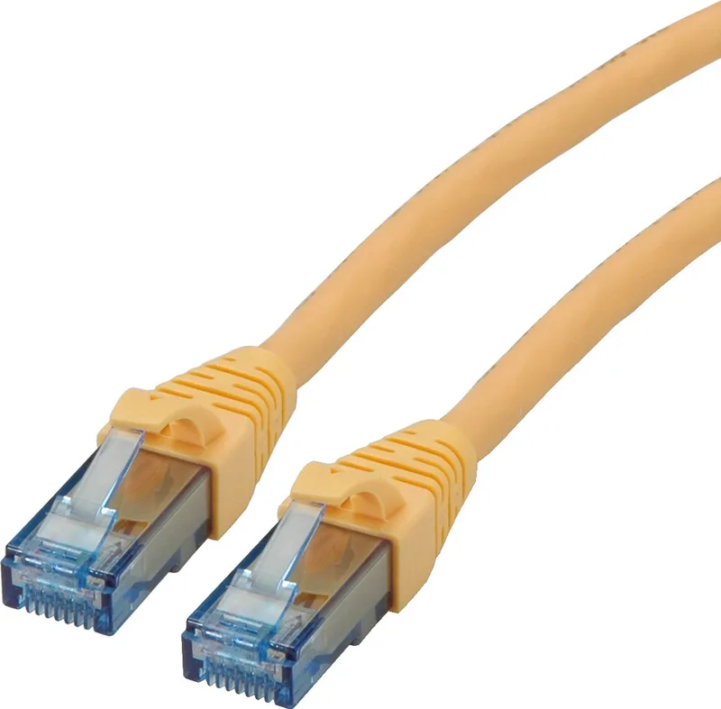 Patchkabel Cat.6A UTP, Component Level, LSOH, 15 m från Roline i Gul – produktbild