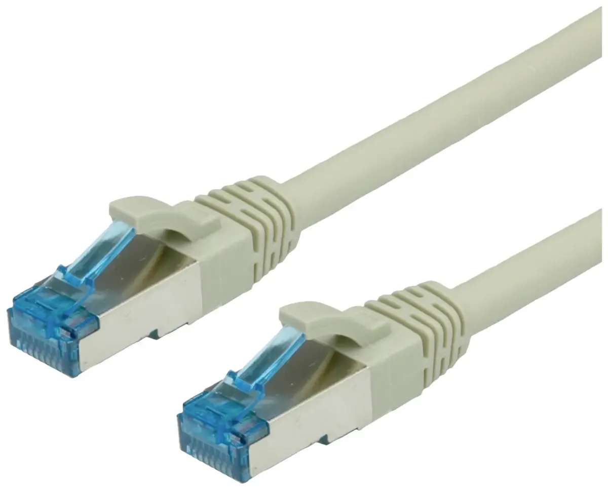 Patchkabel Kat.6A (Class EA) S/FTP (PiMF), LSOH, 2 m fra Roline i Grå – produktbillede