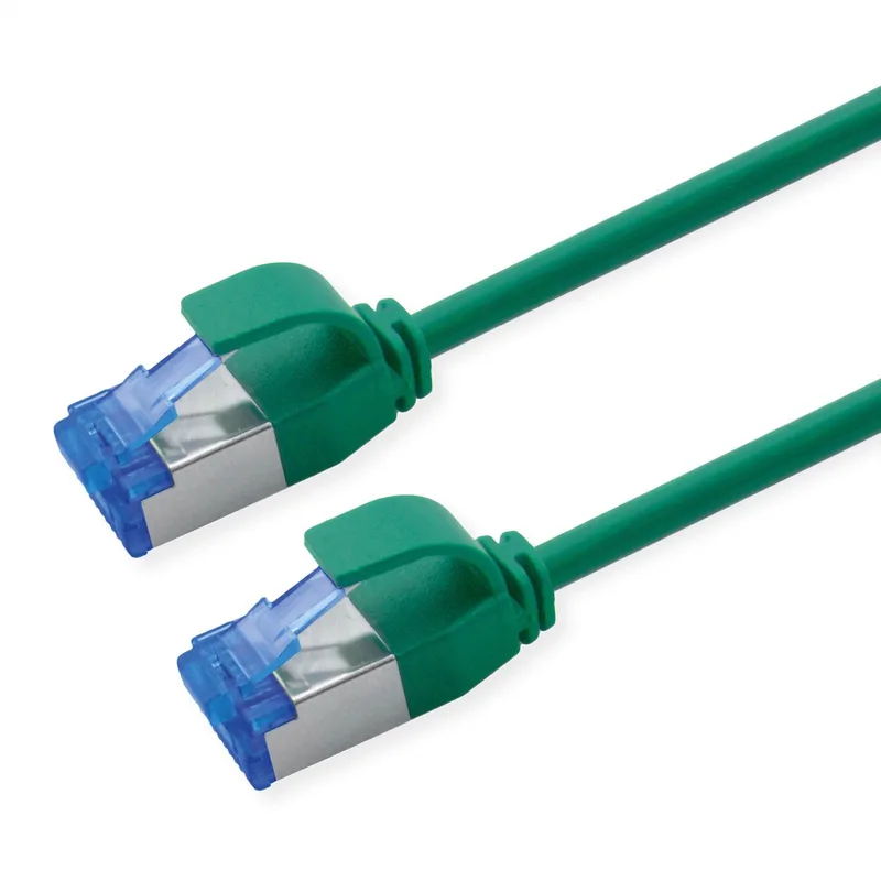 Patchkabel Kat.6A (Class EA) S/FTP (PiMF) , LSOH, PoE, 0,3 m van Roline in Groen – productfoto