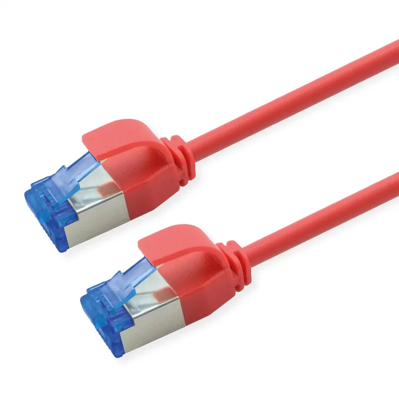 Patchkabel Kat.6A (Class EA) S/FTP (PiMF) , LSOH, PoE, 7 m de Roline en Rouge – photo produit