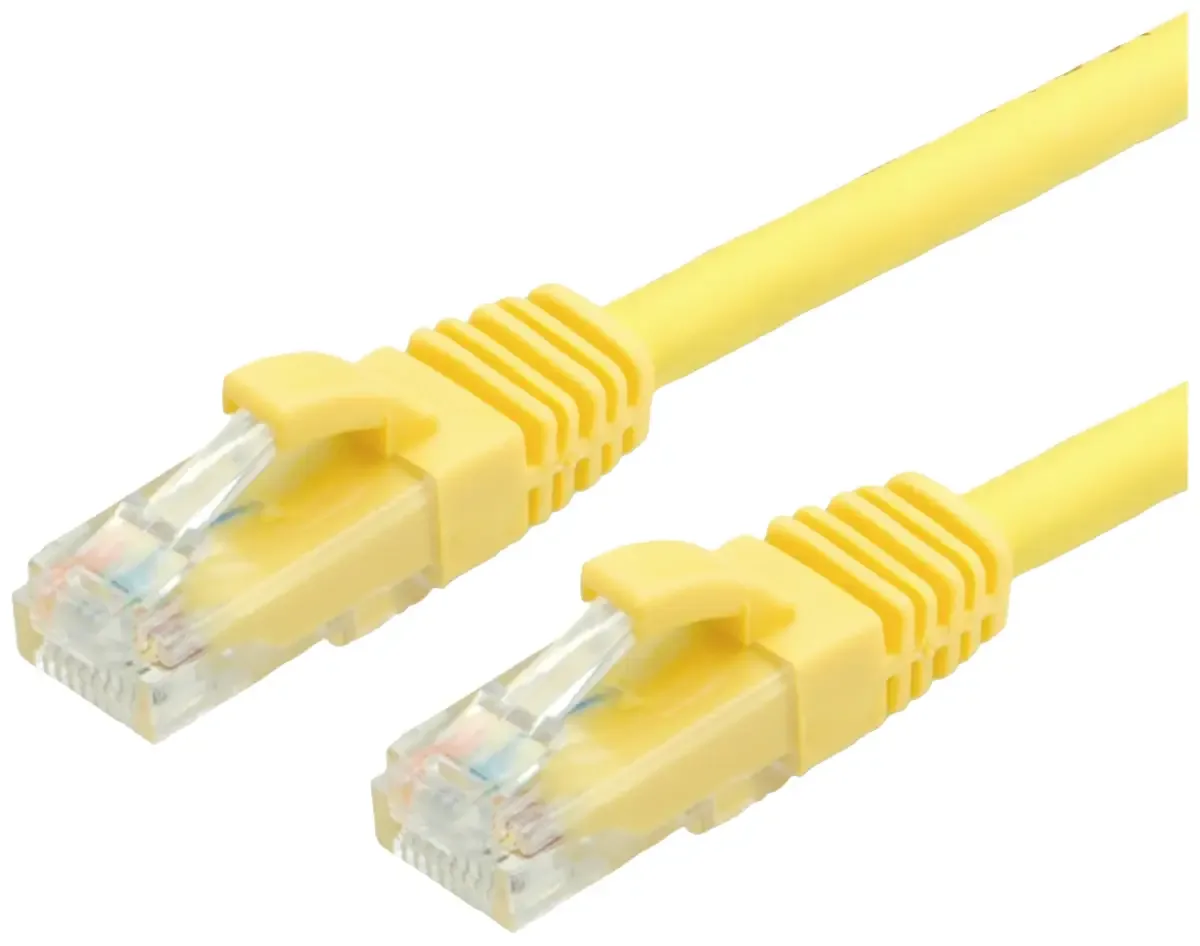 Patchkabel Kat.6A (Class EA) UTP, 0,3 m von Roline in Gelb – Produktfoto