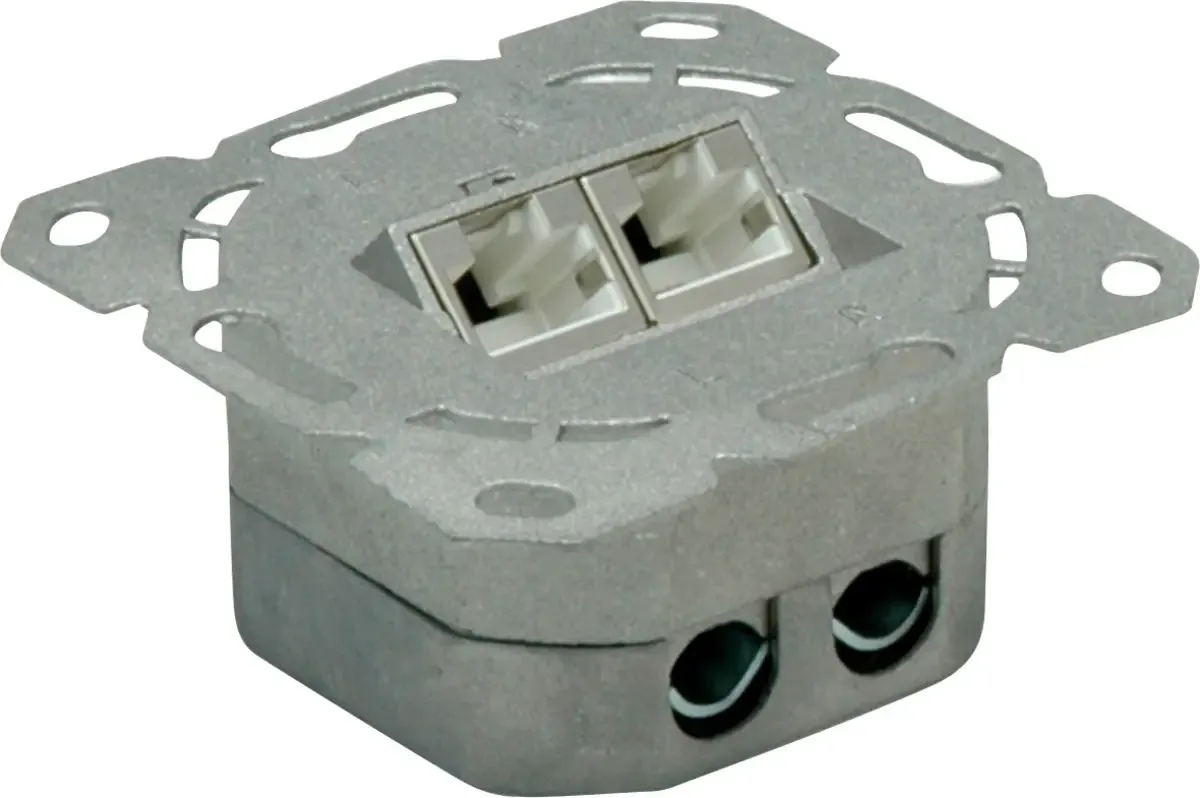 Prise réseau encastré CAT 6a 2 ports blanc by Roline – product photo