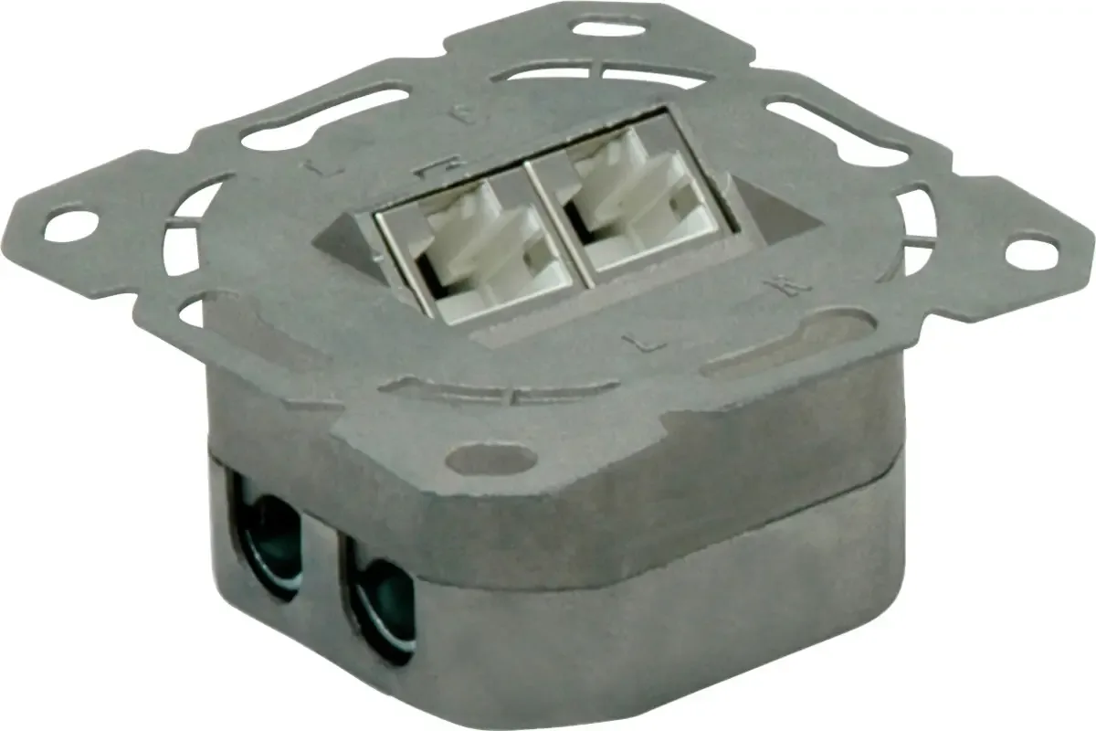Prise réseau encastré CAT 6a 2 ports blanc by Roline – product photo