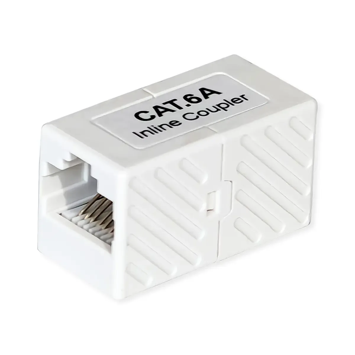 RJ-45-connector, niet-afgeschermd, Cat.6A (klasse EA) från Roline i Vit – produktbild