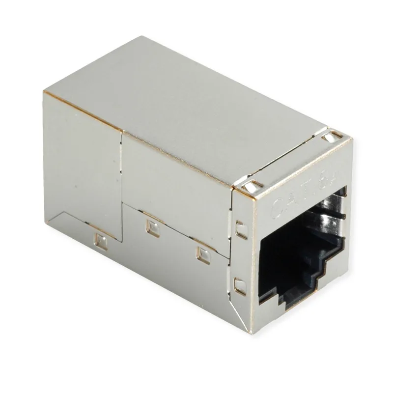RJ-45-koppeling afgeschermd, Cat.6A (klasse EA) fra Roline i Sølv – produktbillede
