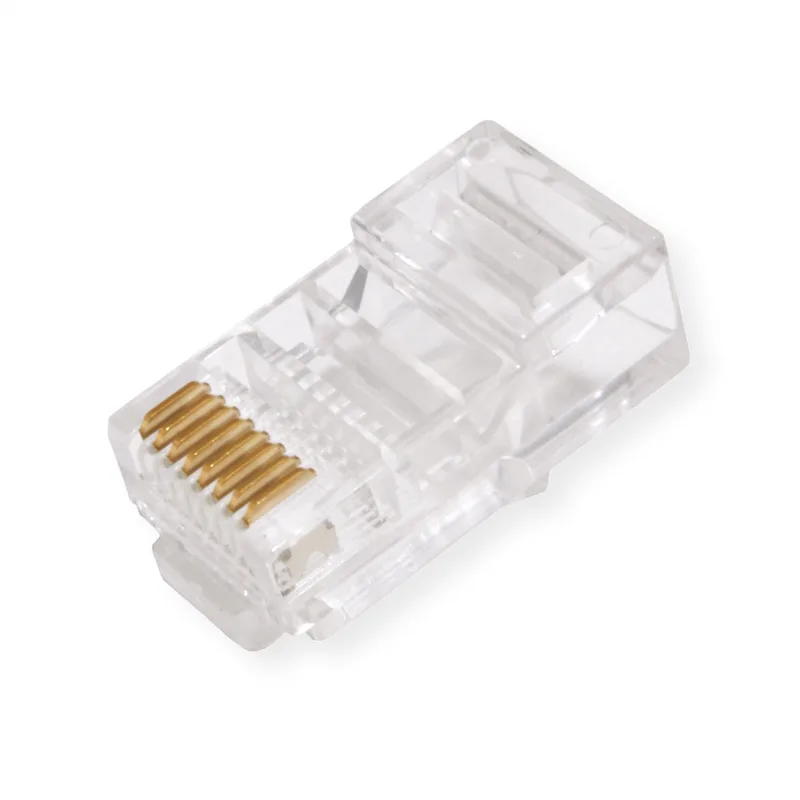RJ-45 onafgeschermde Cat.5e (Class D) connector, 10 stuks från Roline i Transparent – produktbild