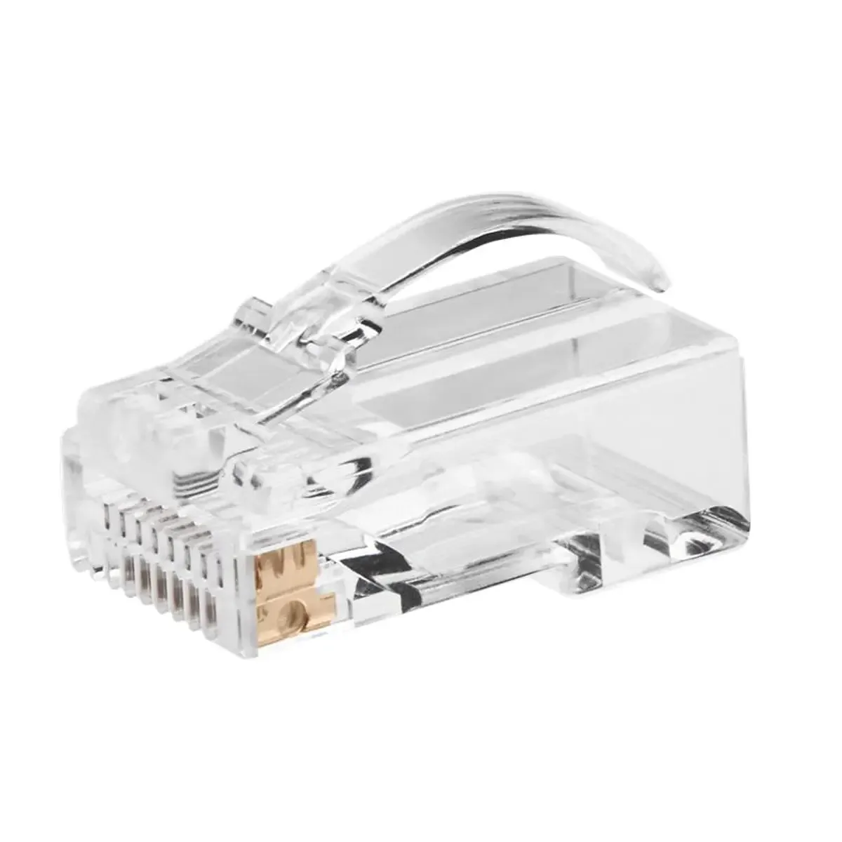 RJ45 Stecker, ungeschirmt, Cat.6/6A (Class E/EA), Pass-Through Modularstecker, für Massiv-/Litzendraht, 10 St. fra Roline – produktbillede
