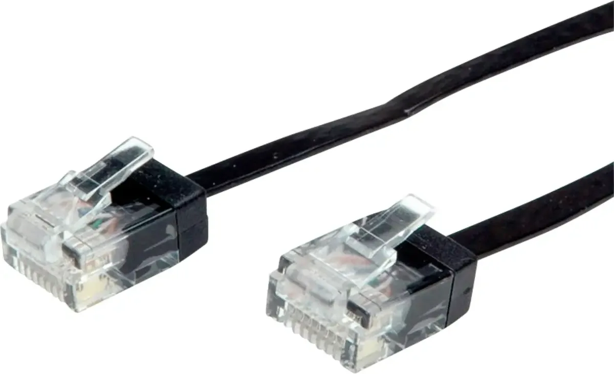 Roline 21.15.2193 RJ45 Netwerkkabel, patchkabel CAT 6 U/UTP 2 m 1 stuk(s) van Roline in Zwart – productfoto