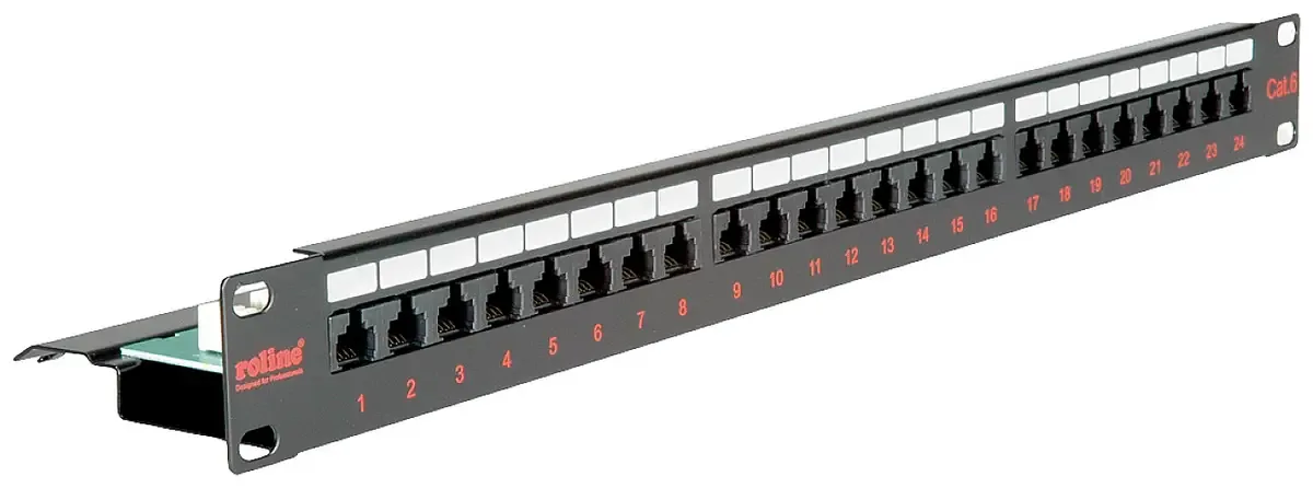 Roline 24 poorten patchpaneel 483 mm (19) CAT 6 1 UH zwart van Roline – productfoto