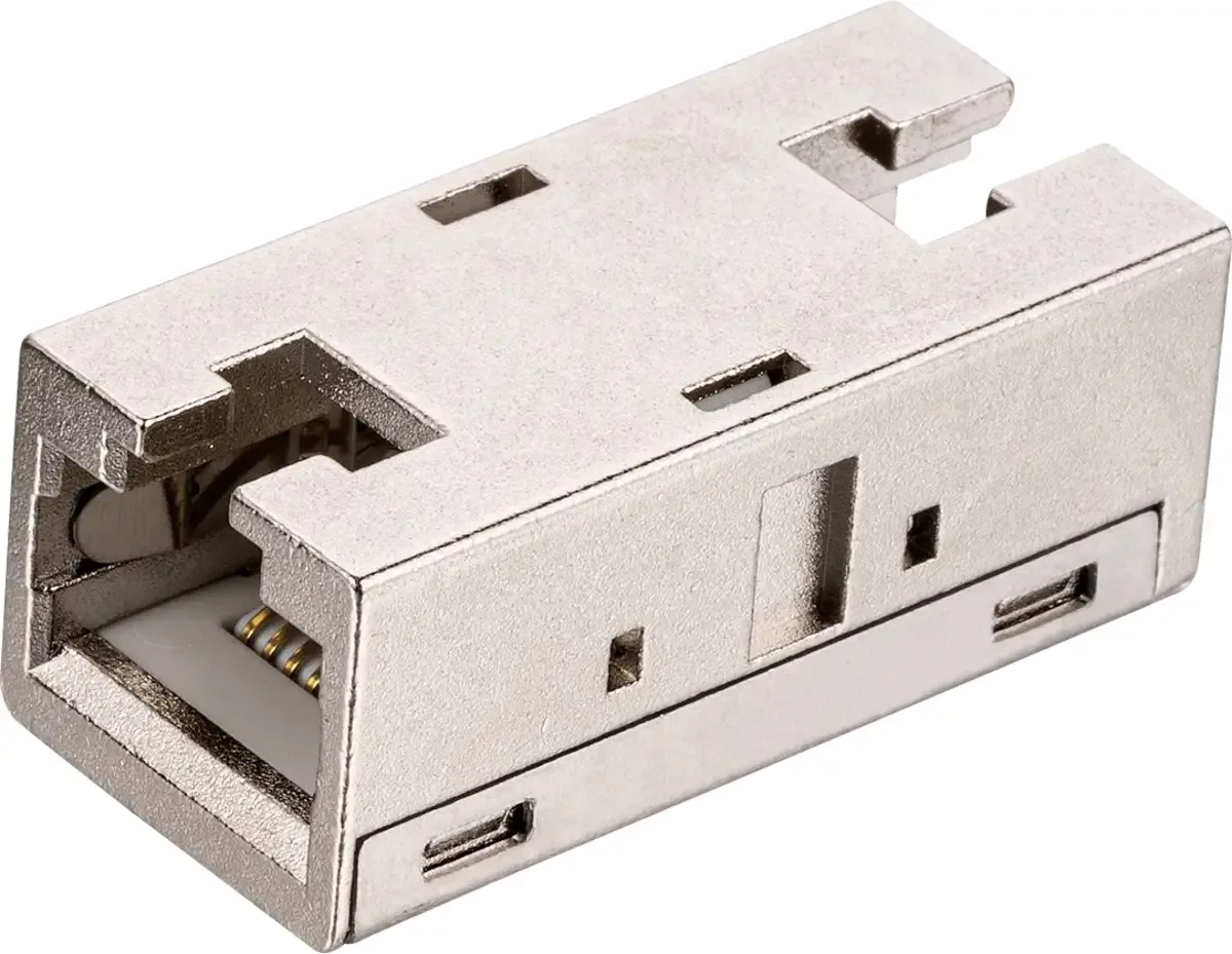 ROLINE RJ-45 Kupplung geschirmt, Cat.6A ROLINE RJ-45 Kupplung geschirmt, Kat.6A (Class EA), Metallgehäuse 21.17.3097 Kupplung, gerade Polzahl Sensoren by Roline – product photo