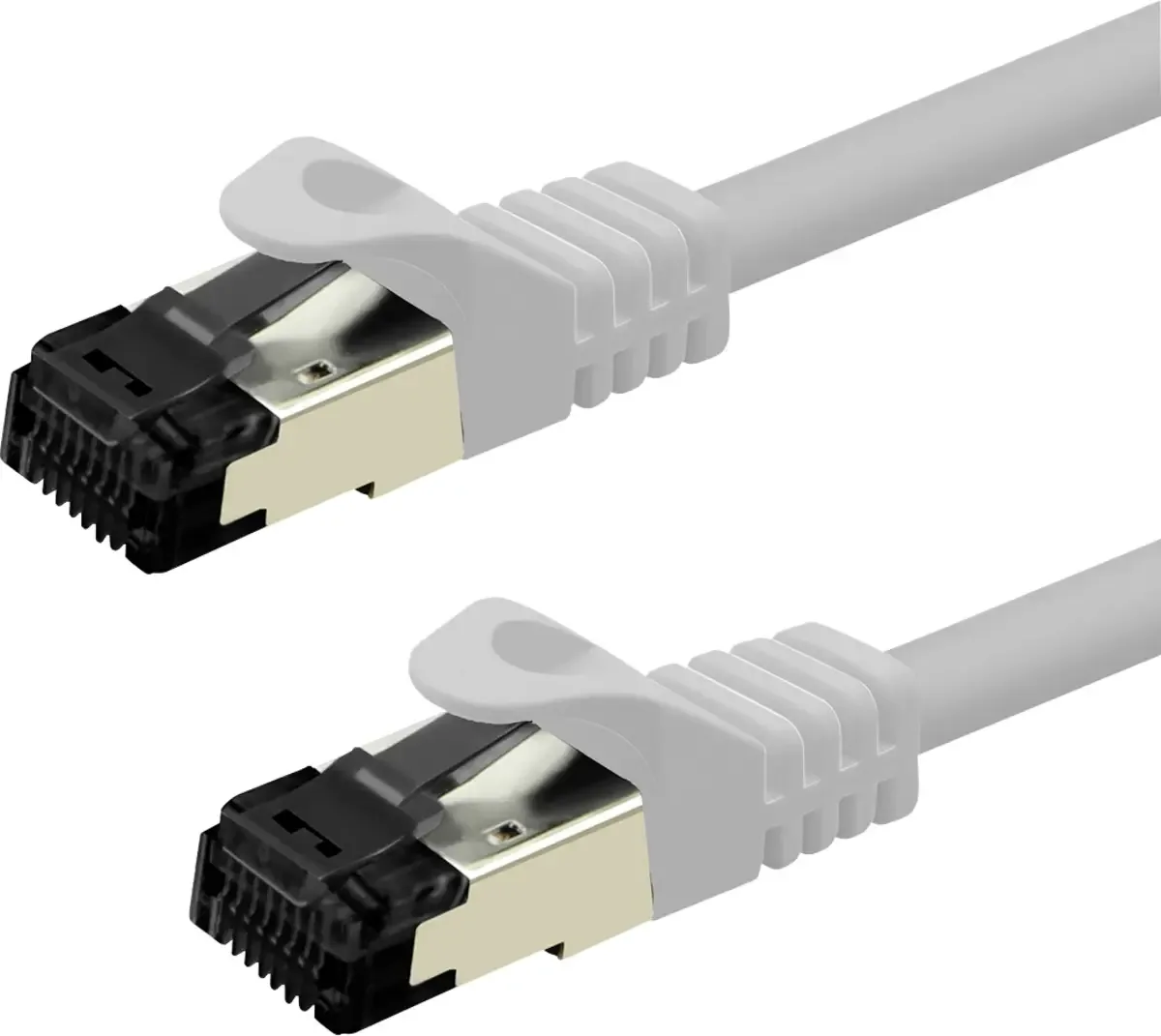 S/FTP-(PiMF-) Patchkabel Cat.8 (Class I), LSOH, PoE, Litzendraht, weiß, 3 m by Roline – product photo