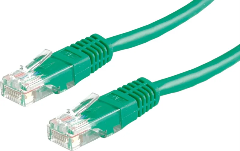 UTP Cat.5e (Class D) patchkabel, 10 m von Roline in Grün – Produktfoto