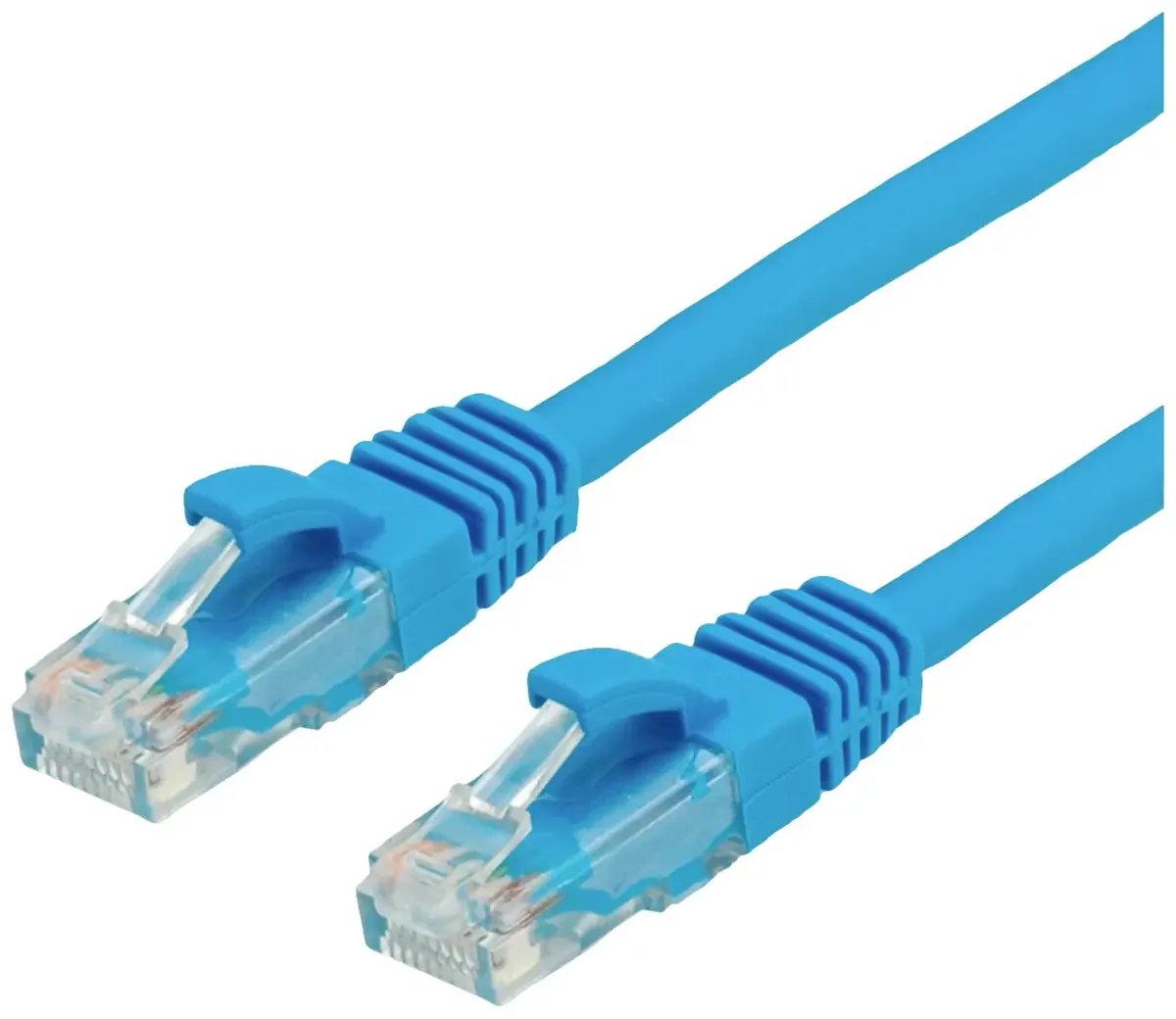 UTP Cat.6 (Class E) patchkabel, LS0H, 0,5 m fra Roline i Blå – produktbillede