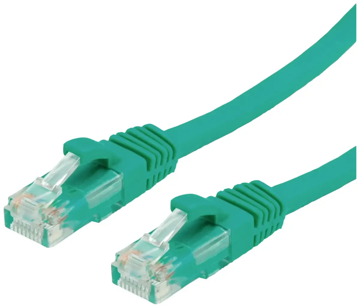 UTP Cat.6 (Class E) patchkabel, LS0H, 10 m från Roline i Grön – produktbild