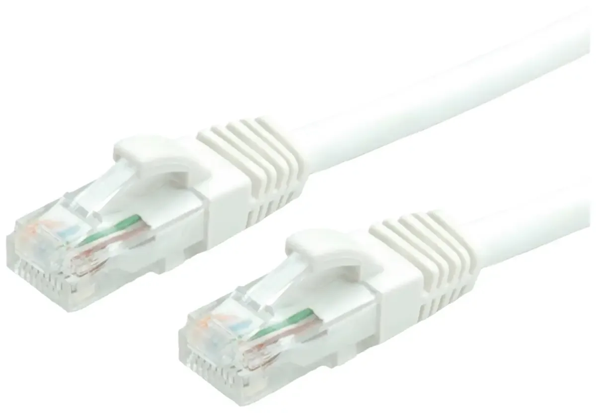 UTP Cat.6 (Class E) patchkabel, LS0H, 7 m fra Roline i Hvid – produktbillede