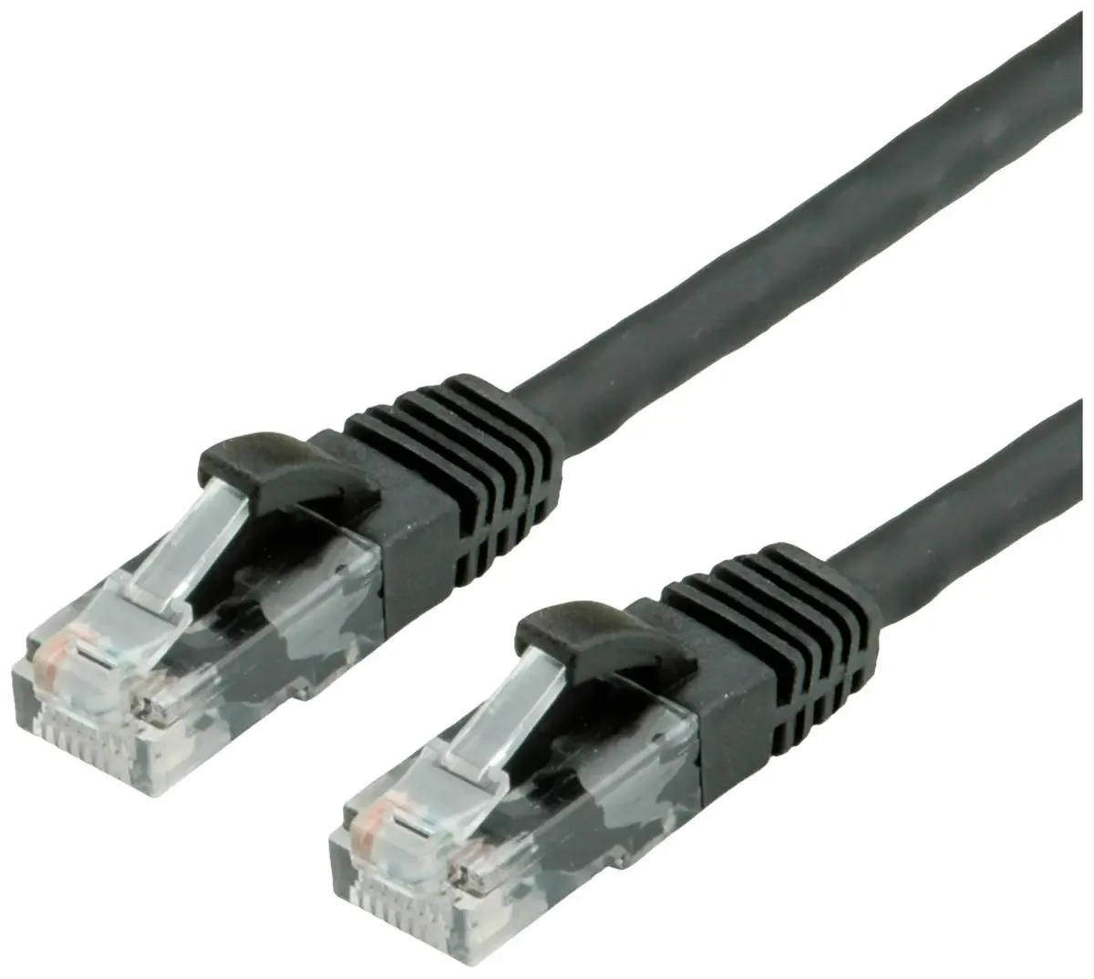 UTP Cat.6 (Class E) patchkabel, LS0H, 7 m fra Roline i Sort – produktbillede