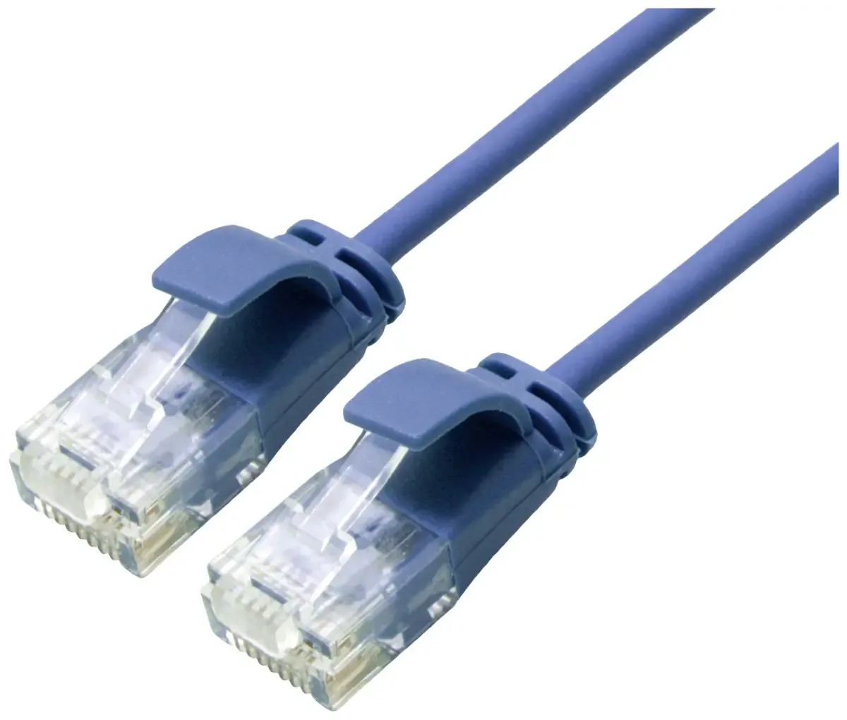 UTP Data Center Patchkabel Cat.6A (Class EA), LSOH, extra dun, 0,15 m från Roline i Blå – produktbild