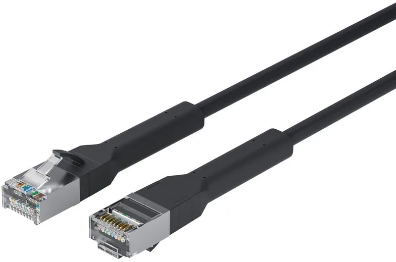FTP CAT6A 10 Flexline Gigabit Netwerkkabel - CU - Buigbare connector - LSZH - 10 meter från S-Impuls i Svart – produktbild