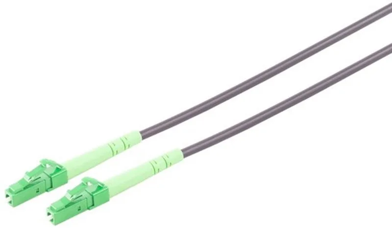 LWL Simplex Patchkabel LC/LC APC SM, OS2, Trittfest (Armored), 25m van S-Impuls in Zwart, Groen – productfoto