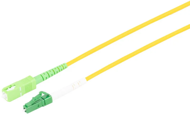 LWL SX Patchkabel LC/SC APC 9/125µ, OS2 gelb, 20m von S-Impuls in Grün, Gelb – Produktfoto