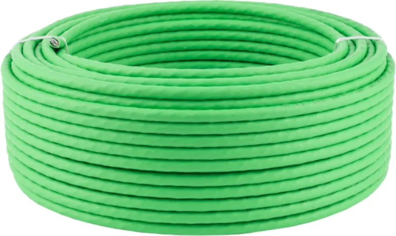 Netzwerkkabel-LAN-Verlegekabel, cat. 8.2, S/FTP, GHMT Zertifizierung, grün, 100,0m van S-Impuls in Groen – productfoto