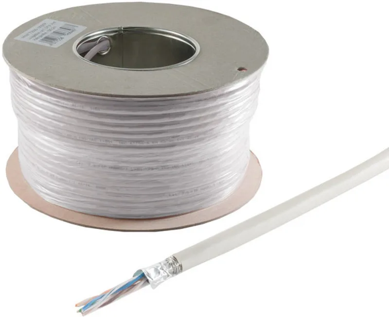 Patchkabel cat 5e SF/UTP 100m från S-Impuls i Grå – produktbild