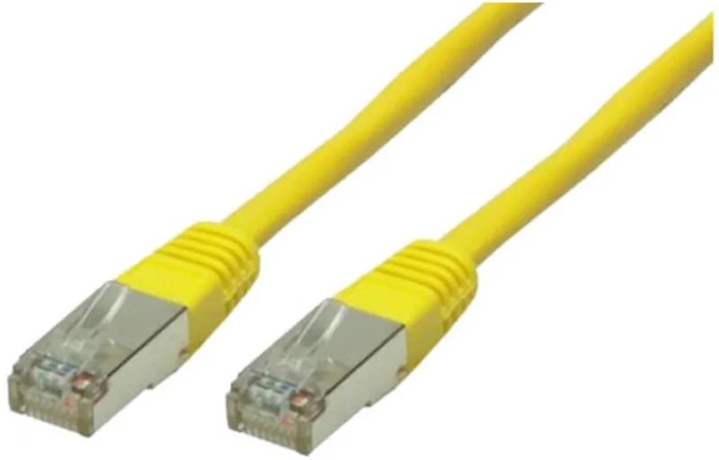 Patchkabel cat 6 S/FTP PIMF Halogenfrei gelb 2m fra S-Impuls i Gennemsigtig – produktbillede
