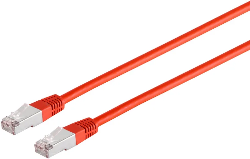 Patchkabel cat 6 S/FTP PIMF Halogenfrei rot 1m von S-Impuls in Rot – Produktfoto
