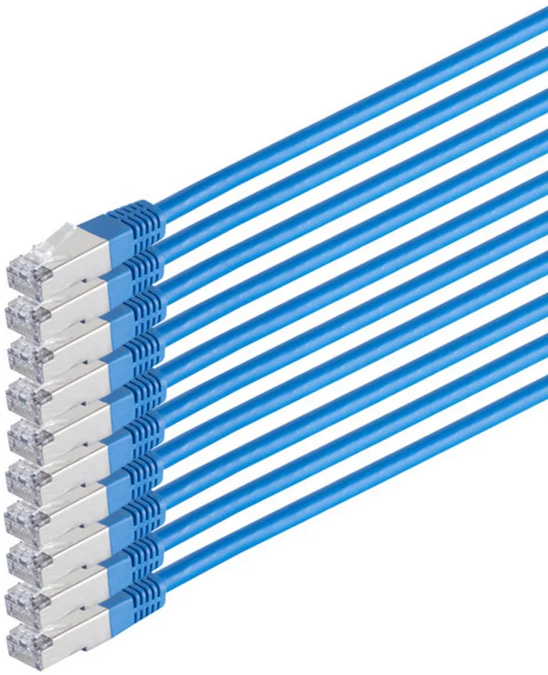 Patchkabel cat 6 S/FTP PIMF HF VE10 blau 1m von S-Impuls in Blau – Produktfoto