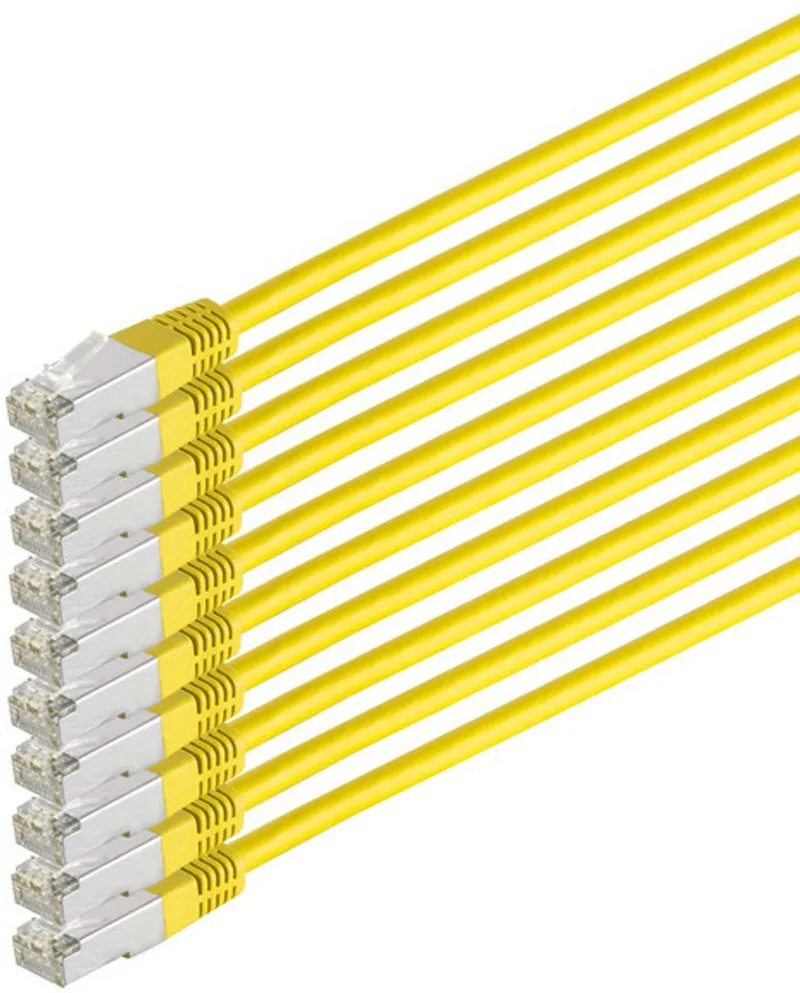 Patchkabel cat 6 S/FTP PIMF HF VE10 gelb 0,25m de S-Impuls en Blanc – photo produit