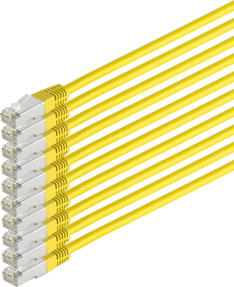 Patchkabel cat 6 S/FTP PIMF HF VE10 gelb 0,5m by S-Impuls in Yellow – product photo