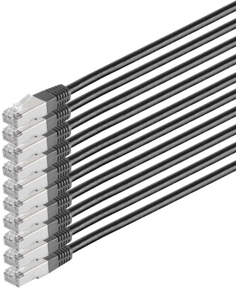 Patchkabel cat 6 S/FTP PIMF HF VE10 schwarz 1m von S-Impuls – Produktfoto