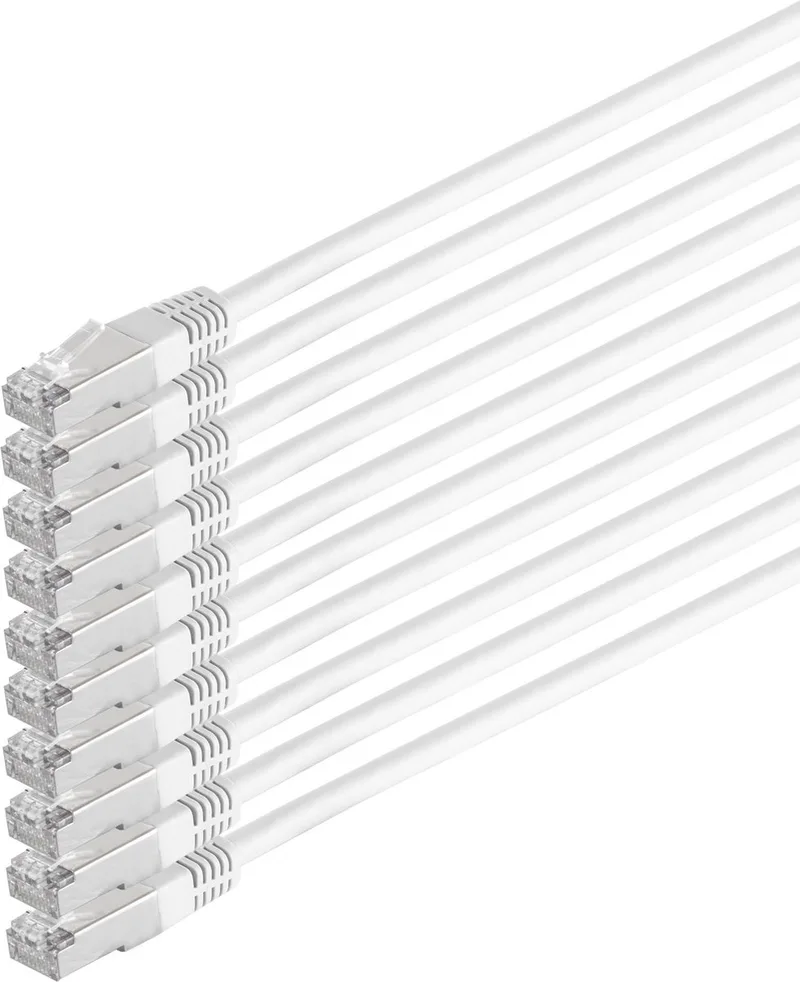 Patchkabel cat 6 S/FTP PIMF HF VE10 weiß 0,25m de S-Impuls en Blanc – photo produit