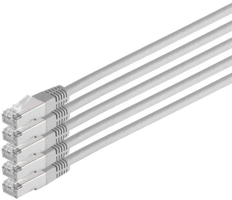 Patchkabel cat 6 S/FTP PIMF HF VE5 0,25m fra S-Impuls i Grå – produktbillede